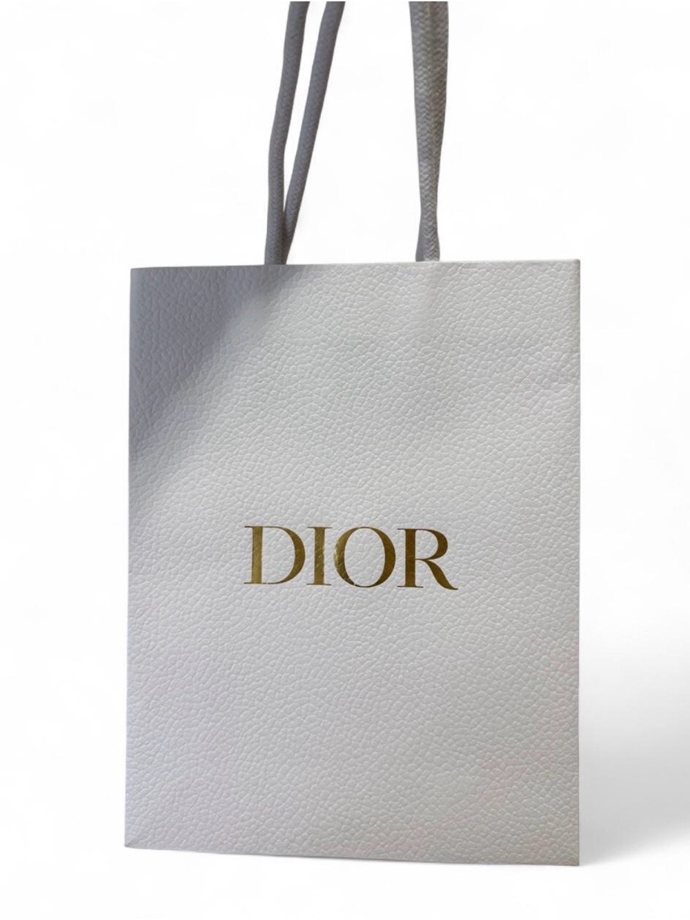 Dior White Gift Paper Bag with Gold Logo